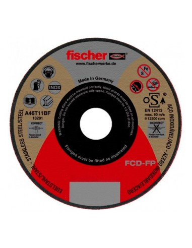 Disco fcd-fp ø115x1x22,23 plus, corte de metales 531709 fischer