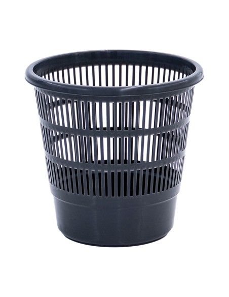 Papelera con rejilla color negro 16 l