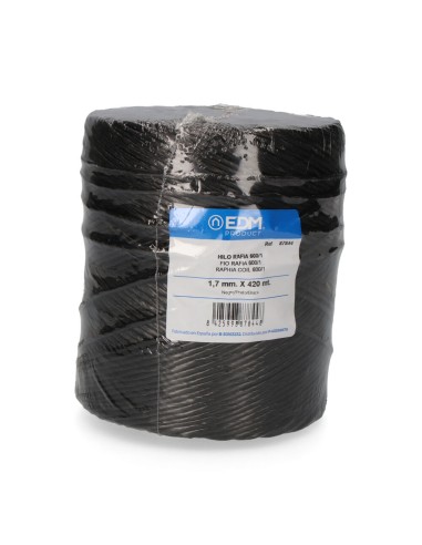 Cordel rafia negro 600/1 calibre 1,7 mm x 420 m