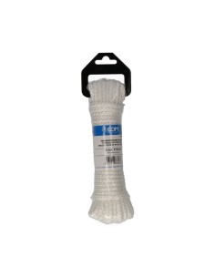 Cuerda trenzada nylon blanco granate, calibre 6 mm x 10 m 2