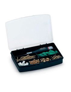 Organizador de compartimento con tapa 7 divisiones fijas 17,5 x 12,2 x 3 cm 2