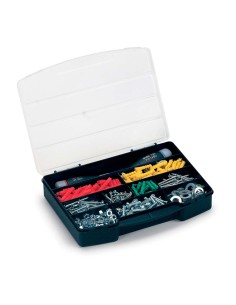 Organizador de compartimento con tapa 10 divisiones fijas 24,5 x 18 x 4 cm 2