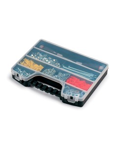 Organizador de compartimentos con tapa 9 divisiones fijas 2,5 x 25 x 5 cm