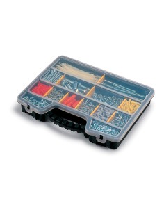 Organizador de compartimento con tapa hasta 20 divisiones: 5 fijas + 15 divisores removibles 39,5 x 30,5 x 6 cm