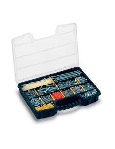 Organizador de compartimento con tapa hasta 20 divisiones: 5 fijas + 15 divisores removibles 39,5 x 30,5 x 6 cm 2