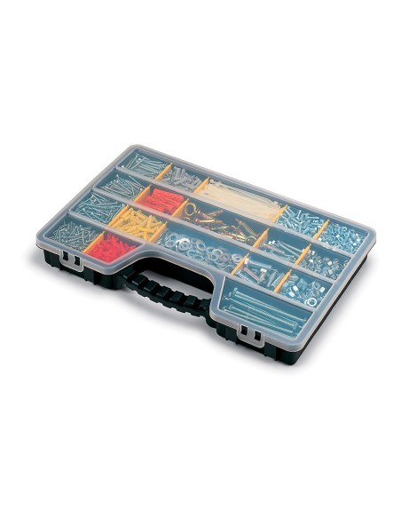 Organizador de compartimento con tapa hasta 20 divisiones: 5 fijas + 15 divisores removibles 51 x 33 x 6 cm