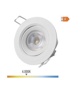 Downlight led empotrable redondo 5 w 4000 k luz dia color blanco ø9 cm