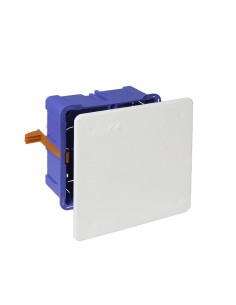Caja de conexion de empotrar en tabique hueco 100x100x45mm solera 5562gw