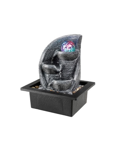 Fuente de agua con led rgb y bola cristal, para interior y exterior