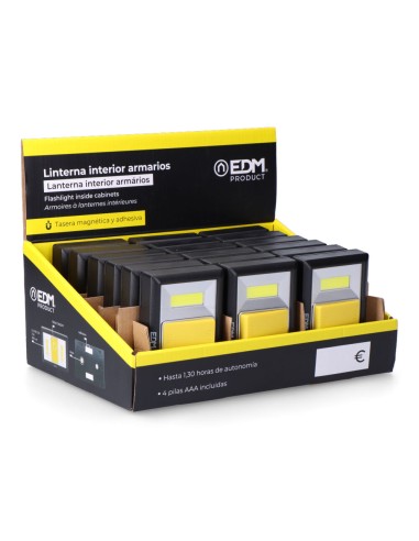 Linterna 2 leds 200 lumens con base imantada y...