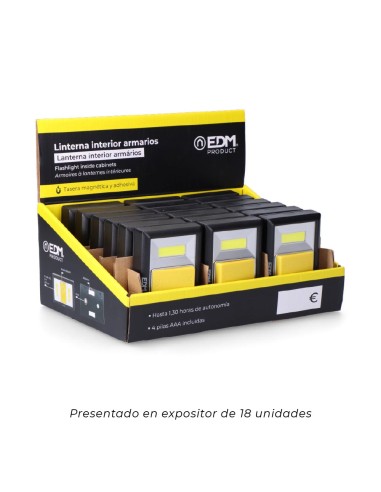 Linterna 2 leds 200 lumens con base imantada y...