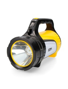 Linterna de cañón multifuncion. luz principal 10w 350lm + lateral 3w 100lm + lateral rojo 3w 20 lm y power bank