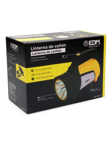 Linterna de cañón multifuncion. luz principal...