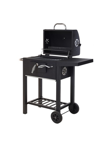 Barbacoa de carbon con tapa 48,5x36x96cm