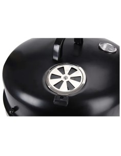 Barbacoa tipo barril para ahumar color negra bbq 2