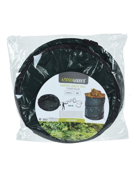 Saco de jardin con muelle ø45 x 55 cm color verde, 85 l