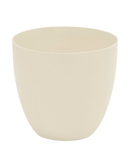 Maceta de inyeccion modelo cuenco ø18cm color ecru
