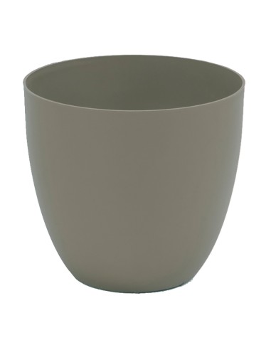 Maceta de inyeccion modelo cuenco ø32cm color taupe