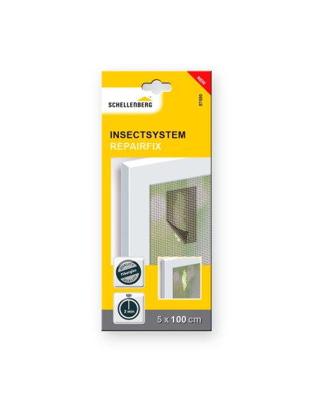 Parche adhesivo fibra de vidrio antracita 5x100cm para mosquitera