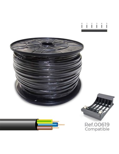 Manguera tubular vv-k06/1kv 3 g 4,00 mm² negra, 100 m. (bobina grande)
