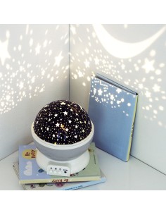 Luz nocturna decorativa led proyeccion estrellas 2