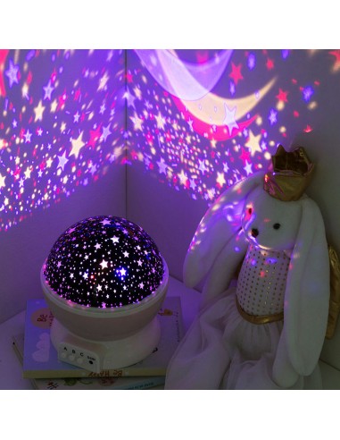 Luz nocturna decorativa led proyeccion estrellas