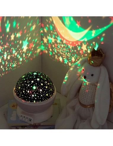 Luz nocturna decorativa led proyeccion estrellas