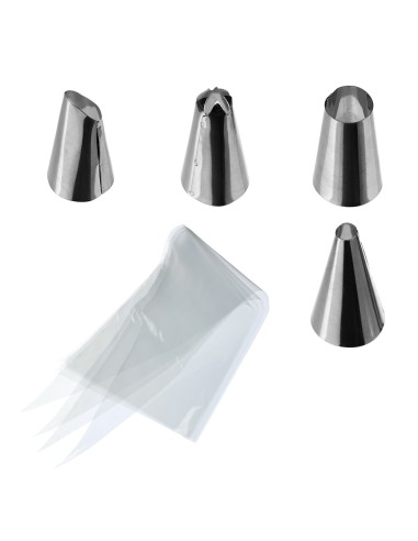 Kit 20 unid. manga pastelera desechable + 4...