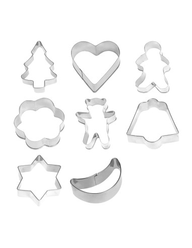 Pack 8 moldes cortadores para galletas