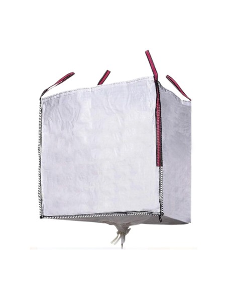 Big bag saco de escombros 90x90x90cm . color blanco aguanta hasta 1000kg densidad 100g/m²