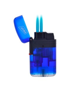 Encendedor storm doble llama transparente colores surtidos