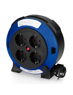 Enrollacables 05 m 3 g 1,00 mm² 4 tomas bipolares con t/tl hogar con protector termico