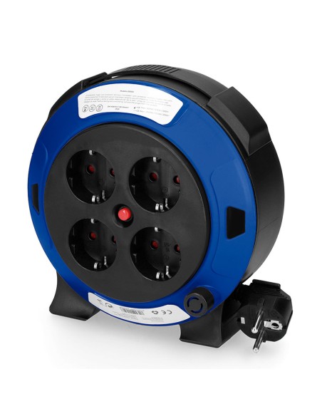 Enrollacables 05 m 3 g 1,00 mm² 4 tomas bipolares con t/tl hogar con protector termico