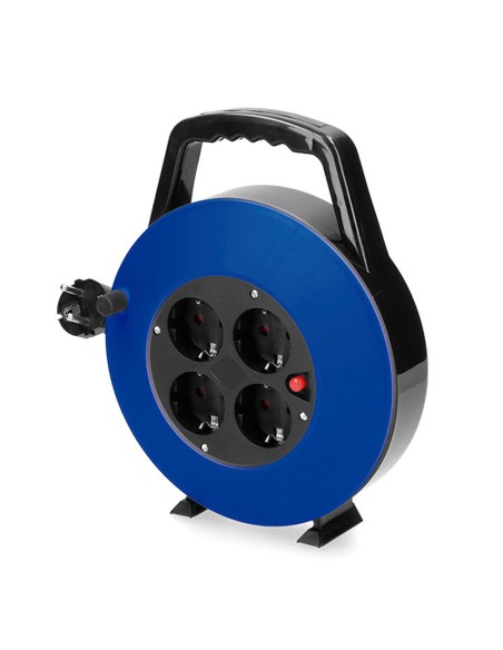 Enrollacables 10 m 3 g 1,00 mm² 4 tomas bipolares con t/tl hogar con protector termico