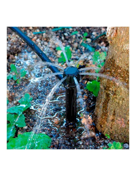 Pack con 10 goteros regulables 0-70 l/h con piqueta blue bird