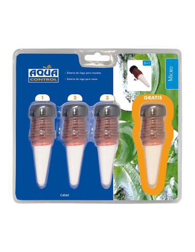 Sistema de riego aquac para macetas 3+1 conos 7...