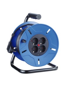 Enrollacables 50 m 3 g 1,50 mm² 4 tomas bipolares con t/tl con protector térmico