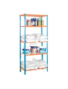 Estanteria metalica sin tornillos con aglomerado maderclick 5/400 simon rack 2