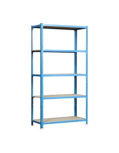 Estanteria metalica sin tornillos con aglomerado maderclick plus 5/500 simon rack