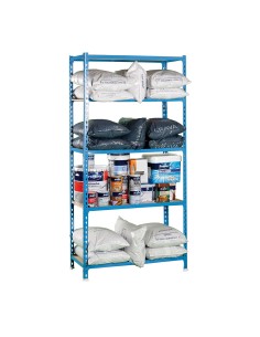 Estanteria metalica sin tornillos con aglomerado maderclick plus 5/500 simon rack 2