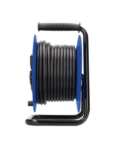 Enrollacables 25 m 3 g 2,50 mm² 4 tomas bipolares con t/tl con tapas profesional con protector termico 3000w 230v 2