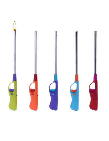 Encendedor extra largo especial bbq recargable 35 x 4 x 2,5cm colores surtidos euro/u