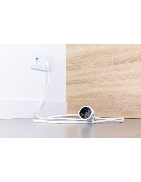 Prolongador con 1 toma 2p+t, 16a 250v~ 5 m de cable h05vv-f 3g1,5mm², blanco