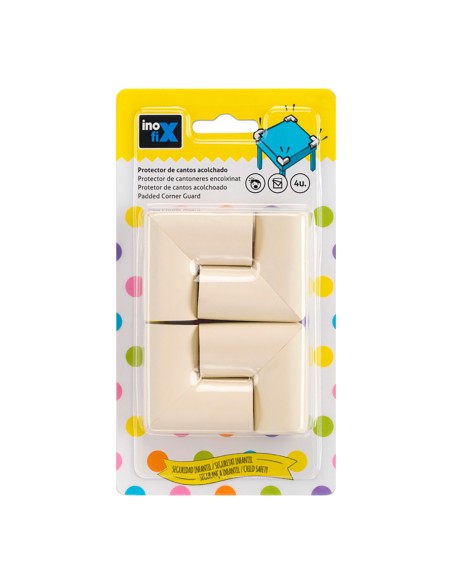 Protector cantos acolchado blanco 5002-2-001 (blister 4 unid.) inofix