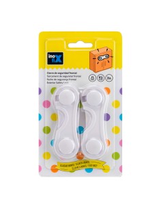 Cierre seguridad frontal blanco 5105-2-001 (blister 2 unid.) inofix 2