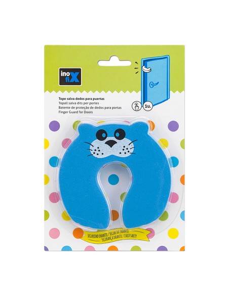Tope salva dedos puertas azul 5212-6-001 (blister) inofix