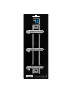 Colgador de acero inoxidable 3 ganchos (blister) 2