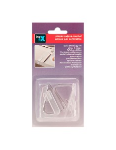 Pinza sujeta mantel transparente 1190-0-000 (blister 4 unid.) inofix 2