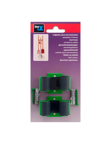 Colgador herramientas jardin verde 3036-5-000 (blister) inofix