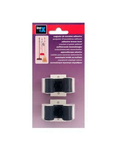 Colgador escobas adhesivo blanco 2055-2-000...